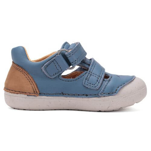 Pantofi decupati copii baieti din piele DD Step, Albastru – H066-61530B