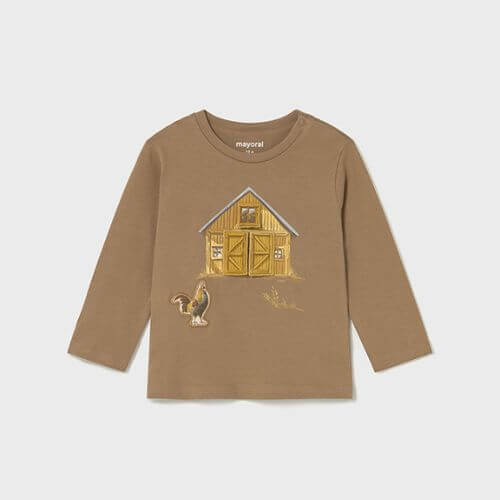 Bluza cu maneca lunga pentru baieti Mayoral, Caramel – 2067-031 Bluza cu maneca lunga pentru baieti Mayoral, Caramel – 2067-031