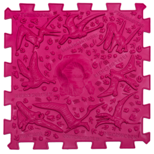 Covoras ortopedic pentru masaj Ortek Dinozauri Puzzle-uri 9 elemente + 6 triunghiuri