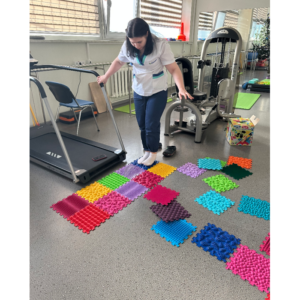 Covoras ortopedic de masaj pentru reabilitare „Ortek Mix” 10 elemente Rigid