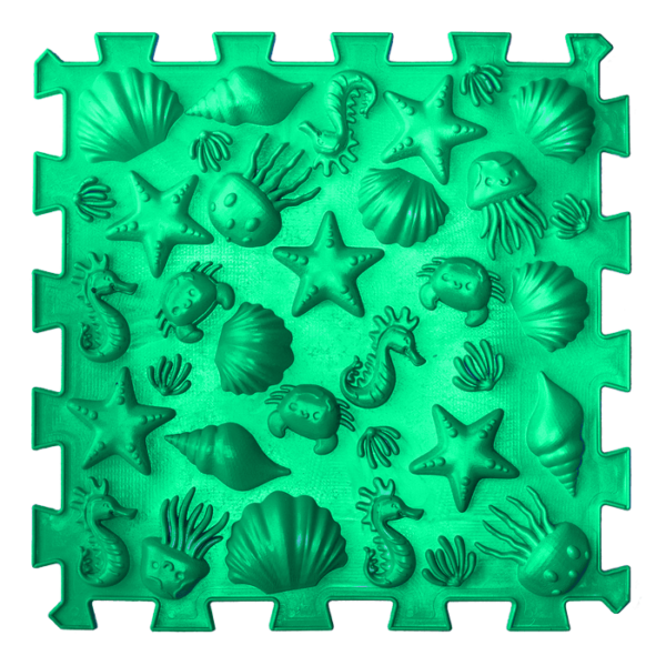 Covoras ortopedic pentru masaj Puzzle „Mix” 9 elemente