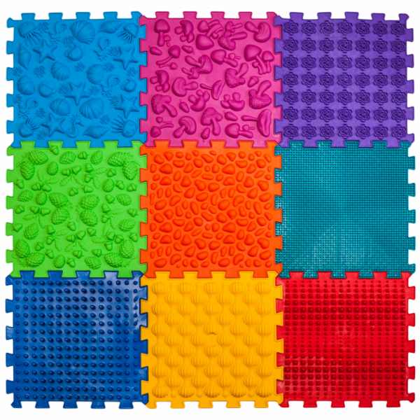 Covoras ortopedic pentru masaj Puzzle „Mix” 9 elemente Covoras ortopedic pentru masaj Puzzle „Mix” 9 elemente