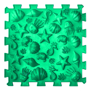 Covoras ortopedic pentru masaj Ortek Dinozauri Puzzle-uri 10 elemente + 6 triunghiuri