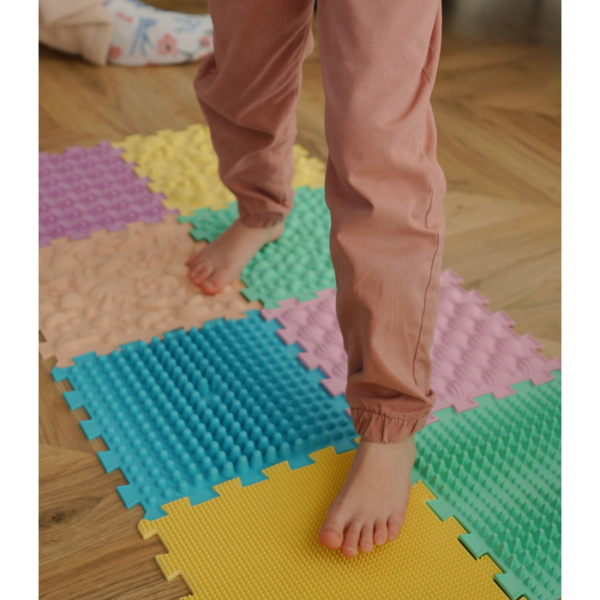 Covoras pentru masaj „Mix Puzzle-uri” 10 elemente Pastel