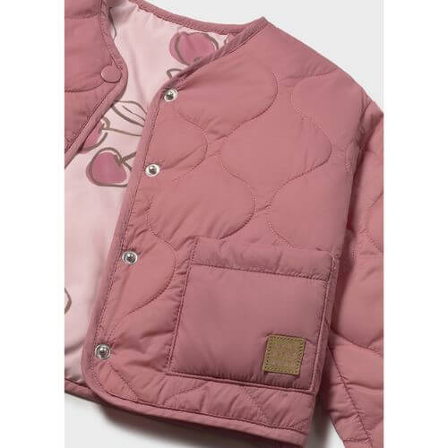 Geaca antivant reversibila pentru fete Mayoral, Blush – 1493-60