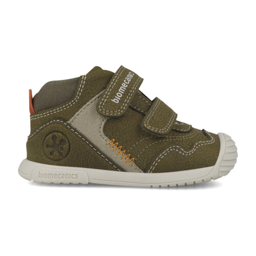 Ghete baieti din piele Biomecanics Biogateo Casual, Verde Kaki - 261125-B788FB