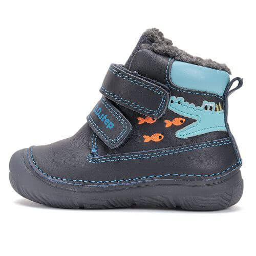 Ghete copii baieti din piele imblanite DD Step, Albastru – W082-52462A