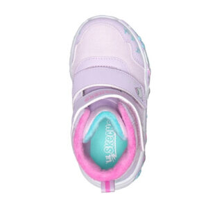 Ghete copii fete din material sintetic, imblanite, Skechers, Roz – 303163N-LVMT