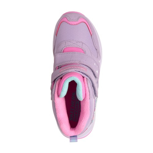Ghete copii fete din material sintetic, imblanite, Skechers, Roz Lila – 303490L-PMLT