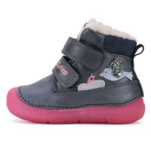 Ghete copii fete din piele imblanite DD Step, Albastru – W082-52314