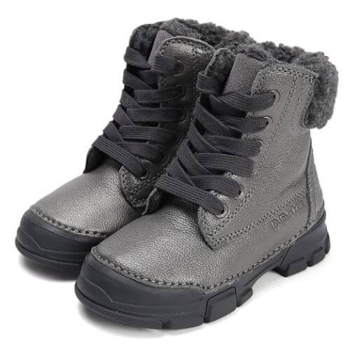 Ghete copii fete din piele imblanite DD Step, Gri – W056-52456C