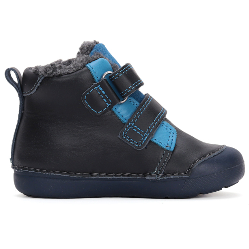 Ghete copii baieti din piele imblanite DD Step, Albastru – W066-42218