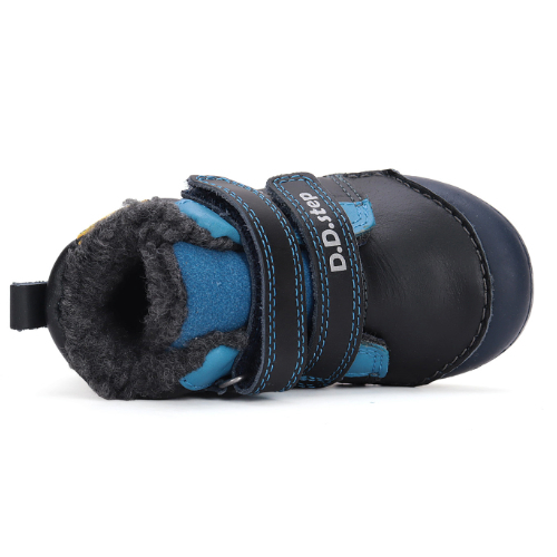 Ghete copii baieti din piele imblanite DD Step, Albastru – W066-42218