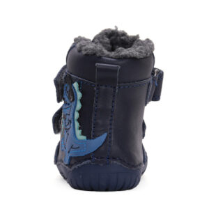 Ghete copii baieti Barefoot din piele imblanite DD Step, Albastru – W070-42838