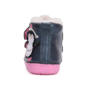 Ghete copii fete din piele imblanite DD Step, Albastru – W066-42268