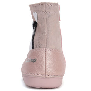 Cizme copii fete din piele imblanite DD Step, Roz – W066-42730A