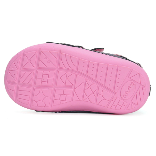 Ghete copii fete din piele imblanite DD Step, Albastru – W066-42268