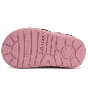 Ghete copii fete din piele imblanite DD Step, Argintiu – W071-42233A