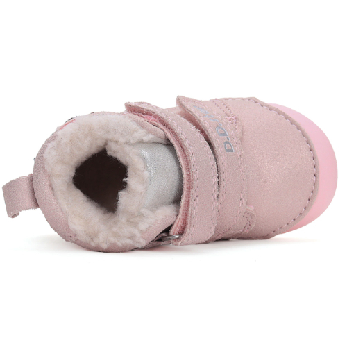 Ghete copii fete din piele imblanite DD Step, Roz – W066-42268A