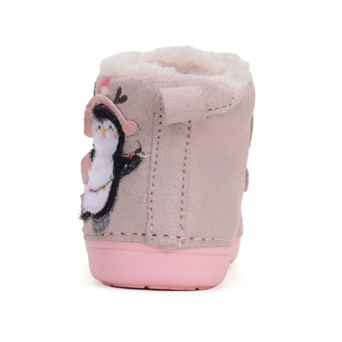 Ghete copii fete din piele imblanite DD Step, Roz – W066-42268A