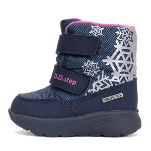 Ghete copii fete impermeabile si imblanite DD Step, Albastru – P083-42807B