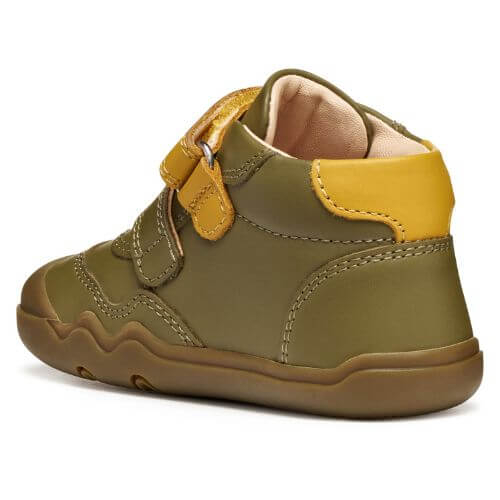 Pantofi copii baieti model inalt Barefoot din piele Geox, Verde – B565WC_00085_CE32P
