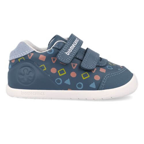 Pantofi copii baieti calapod lat din piele Biomecanics, Albastru – 262166-A556