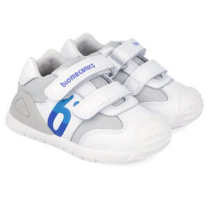 Pantofi copii baieti din piele Biomecanics, Alb – 262121-B057