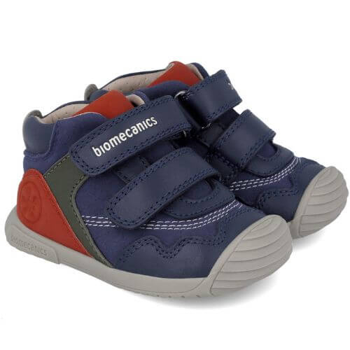 Pantofi copii baieti din piele Biomecanics, model inalt, Albastru – 251125-A183 Pantofi copii baieti din piele Biomecanics, model inalt, Albastru – 251125-A183