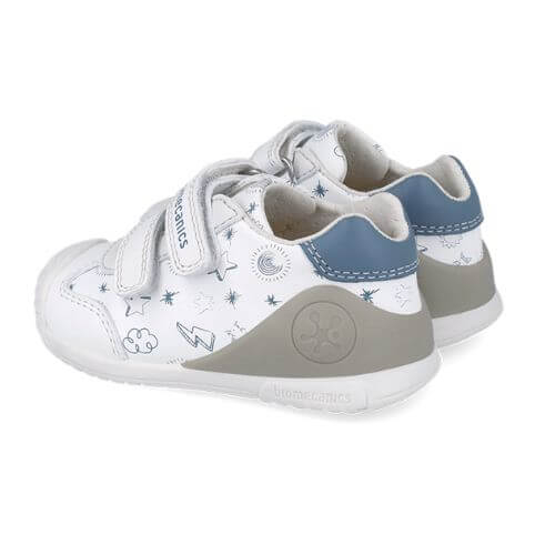 Pantofi copii baieti din piele Biomecanics, Alb – 252115-B834