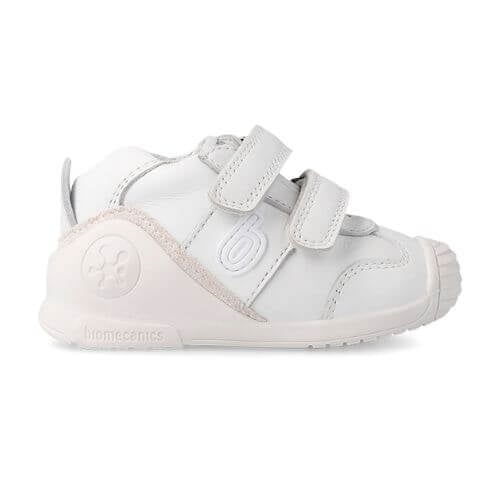 Pantofi copii baieti din piele Biomecanics, Alb – 221001-C050