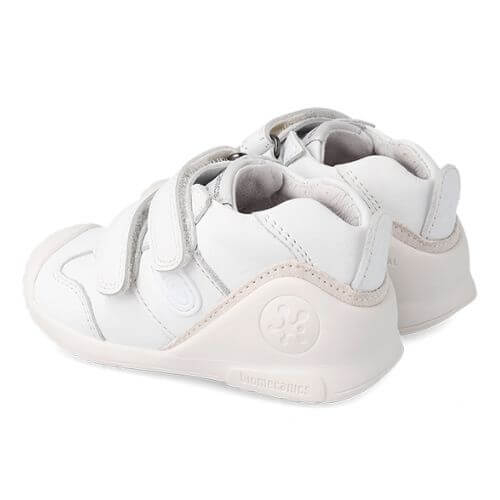 Pantofi copii baieti din piele Biomecanics, Alb – 221001-C050