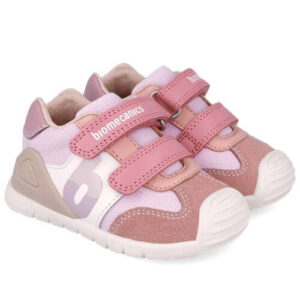 Pantofi copii fete din piele Biomecanics, Roz – 252119-D378