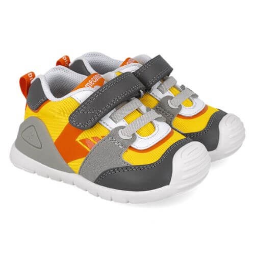 Pantofi copii baieti din piele Biomecanics, Galben – 252121-B213