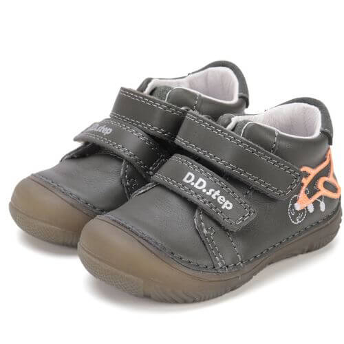 Pantofi copii baieti din piele DD Step, Kaki – S082-52781B
