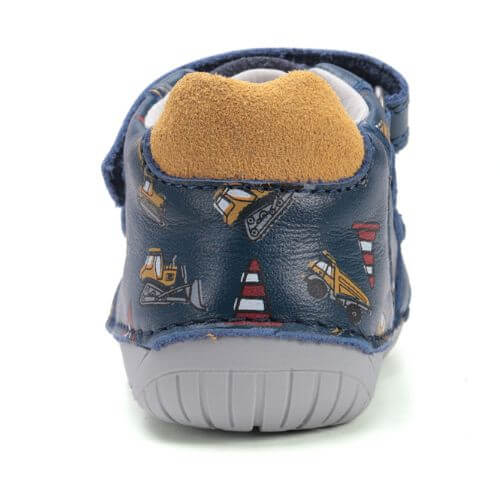Pantofi copii baieti din piele DD Step Barefoot, Albastru – S070-52480B