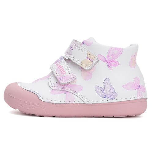 Pantofi copii fete din piele DD Step, Alb – S066-51151