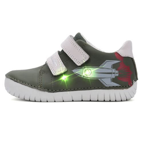 Pantofi copii baieti din piele DD Step cu LED, Verde – S050-61691B Pantofi copii baieti din piele DD Step cu LED, Verde – S050-61691B