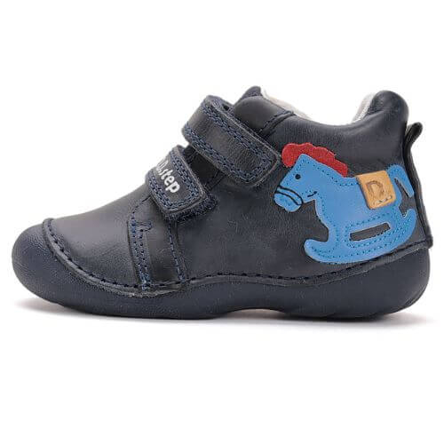 Pantofi copii baieti din piele DD Step, Albastru – S015-52617 Pantofi copii baieti din piele DD Step, Albastru – S015-52617