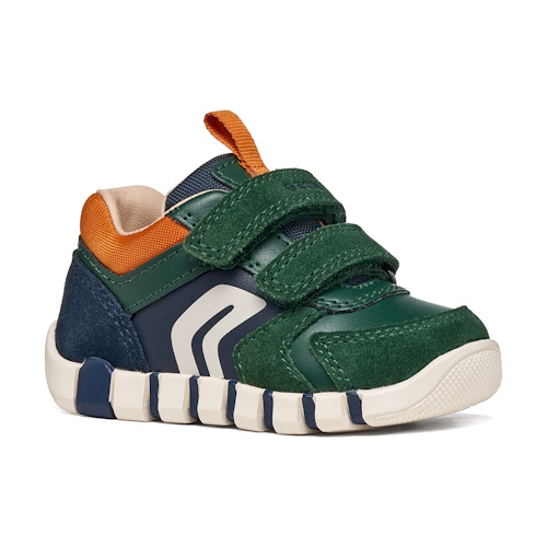 Pantofi copii baieti din piele Geox iupidoo, Verde – B3555D_05422_C3P2T