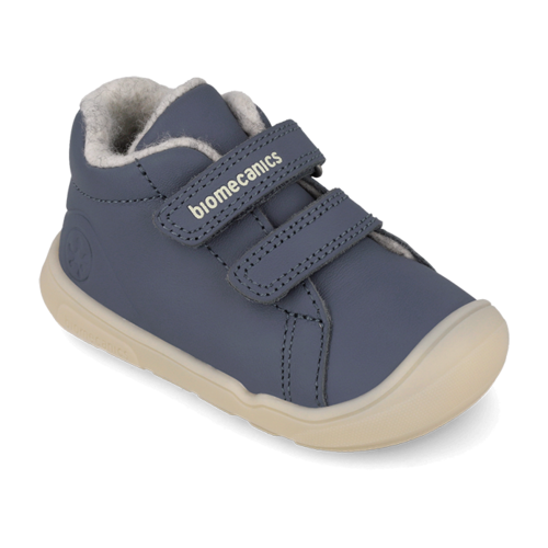 Pantofi copii baieti din piele imblaniti Biomecanics, Albastru Petrol – 261140-D556FB