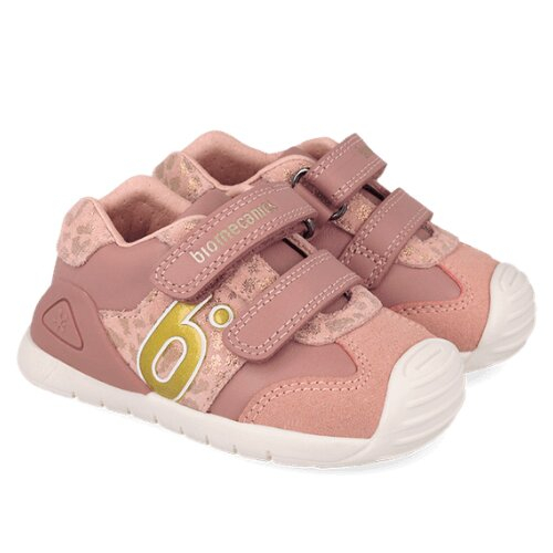 Pantofi copii fete din piele, Roz, Biomecanics – 261108-B159