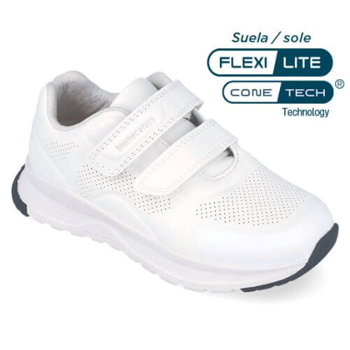 Pantofi copii baieti din textil Biomecanics, – Alb – 262250-C050