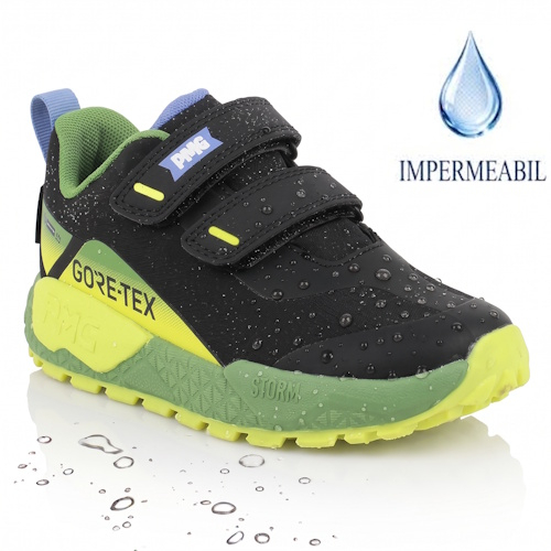 Pantofi copii baieti din textil impermeabili Primigi, Negru – 1431111