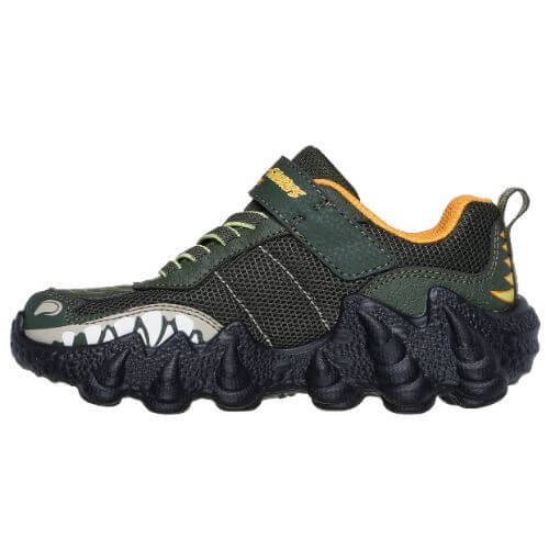 Pantofi copii baieti cu LED Skechers, Verde – 400121