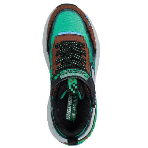Pantofi copii baieti din textil Skechers Mega-Craft 4K, Verde – 402160-BRMT