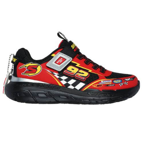 Pantofi copii baieti din textil Skechers, Rosu – 402303-BKRD