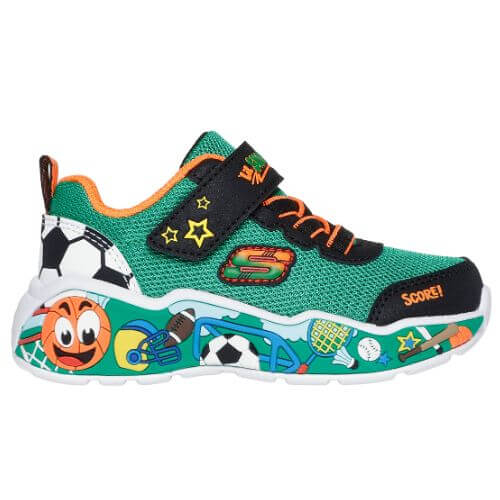 Pantofi copii baieti din textil Skechers, Verde – 407312-GRMT