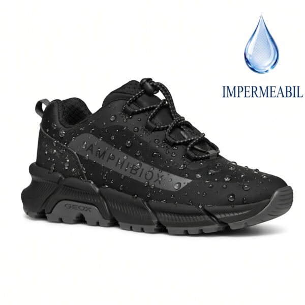 Pantofi copii baieti Geox Flexyper Impermeabili, Negru – J46LCC_0FU50_C0005