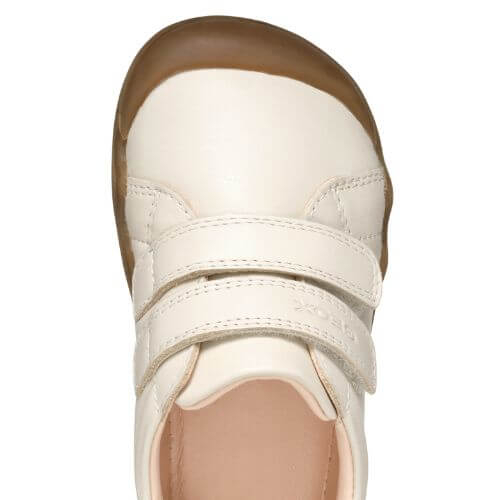 Pantofi copii fete Barefoot din piele Geox, Crem – B4663A_00085_C1058
